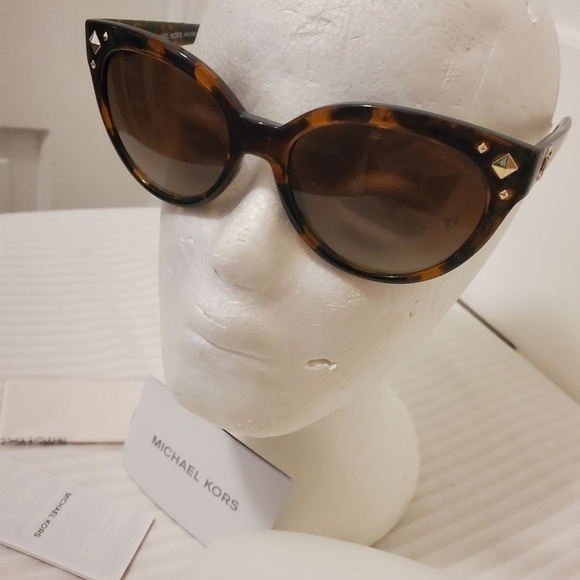 Michael Kors Brown Tortoise Shell With goldtone accents Sunglasses